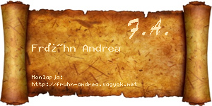 Frühn Andrea névjegykártya